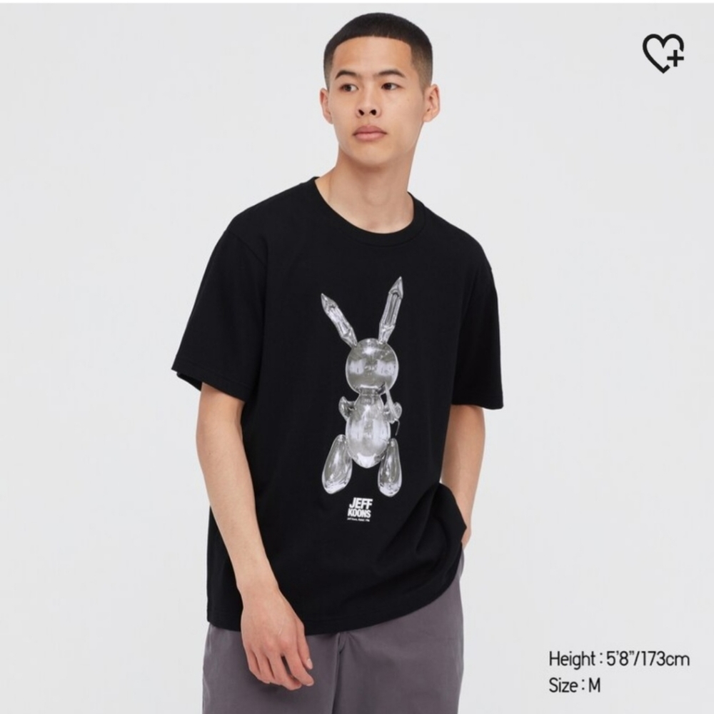 NBW Uniqlo Jeff Koons UT Short-Sleeve Black Graphic T-Shirt